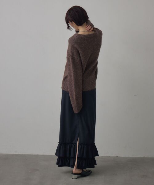 kivi（キヴィ）の「ヘンリーネックニット（ニット/セーター・レディース・ダークブルー/レッド/ブラウン・FREE）」の22枚目の写真