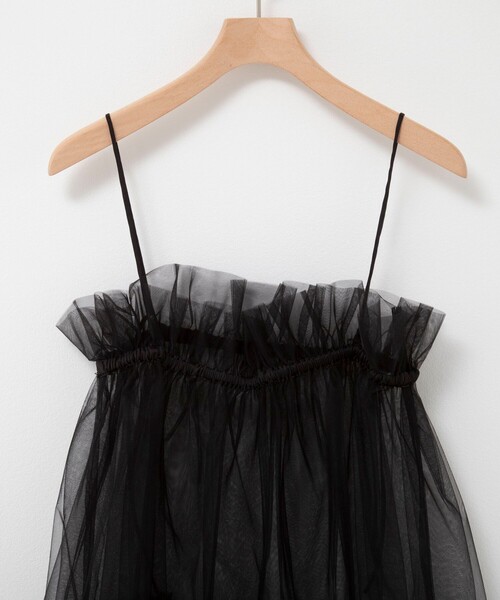 NOLLEY’S Sophi（ノーリーズソフィ）の「ウォッシャブルチュール2WAYブラウス（キャミソール・レディース・ブラック・38）」の10枚目の写真