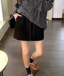 meJane | 配色ドロストコード スウェットミニスカート(スカート)