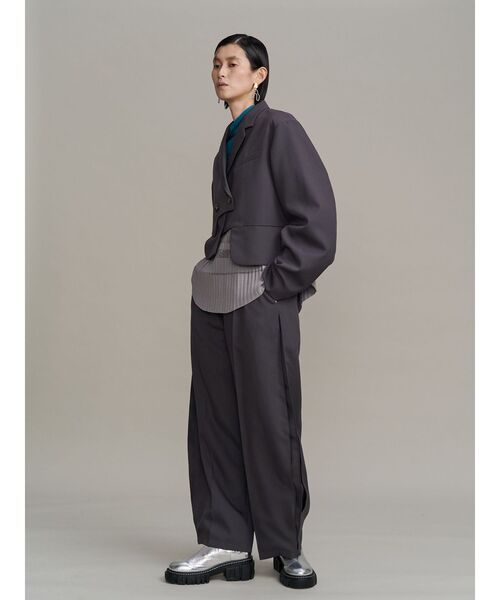 UN3D.（アンスリード）の「COLOR BLOCK PLEATS KNIT / カラーブロックプリーツニット（ニット/セーター・レディース・ブラック/ブルー/ターコイズブルー・36/38）」の12枚目の写真