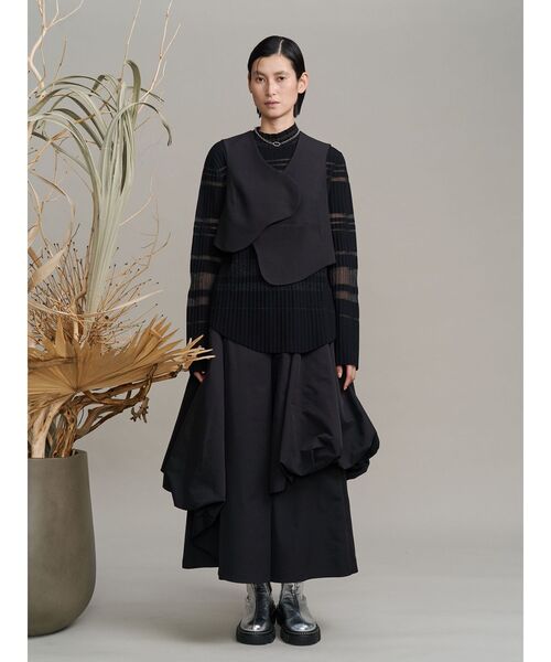 UN3D.（アンスリード）の「COLOR BLOCK PLEATS KNIT / カラーブロックプリーツニット（ニット/セーター・レディース・ブラック/ブルー/ターコイズブルー・36/38）」の14枚目の写真