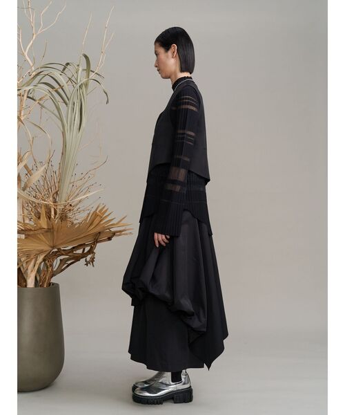 UN3D.（アンスリード）の「COLOR BLOCK PLEATS KNIT / カラーブロックプリーツニット（ニット/セーター・レディース・ブラック/ブルー/ターコイズブルー・36/38）」の15枚目の写真