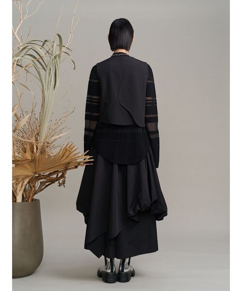 セール】COLOR BLOCK PLEATS KNIT / カラーブロックプリーツニット