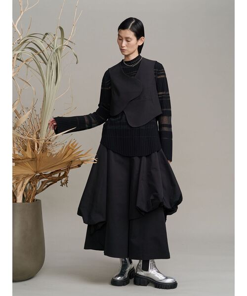 セール】COLOR BLOCK PLEATS KNIT / カラーブロックプリーツニット