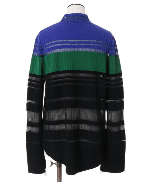 セール】COLOR BLOCK PLEATS KNIT / カラーブロックプリーツニット