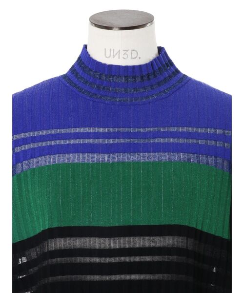 UN3D.（アンスリード）の「COLOR BLOCK PLEATS KNIT / カラーブロックプリーツニット（ニット/セーター・レディース・ブラック/ブルー/ターコイズブルー・36/38）」の22枚目の写真