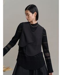 UN3D. | COLOR BLOCK PLEATS KNIT / カラーブロックプリーツニット(ニット/セーター)