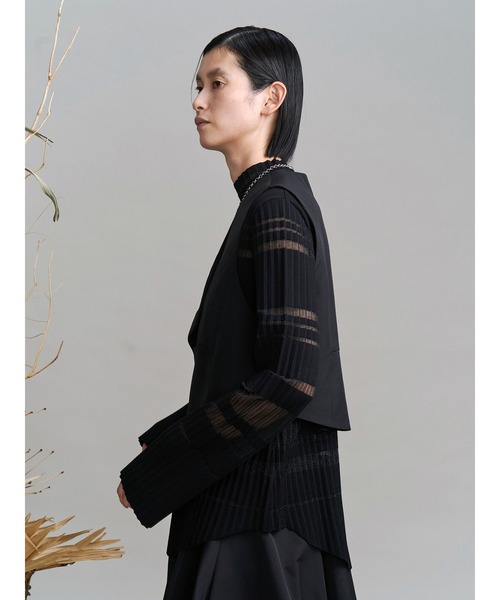 UN3D.(アンスリード)の「COLOR BLOCK PLEATS KNIT / カラーブロックプリーツニット(ニット/セーター・レディース・ブラック/ブルー/ターコイズブルー・36/38)」の22枚目の写真