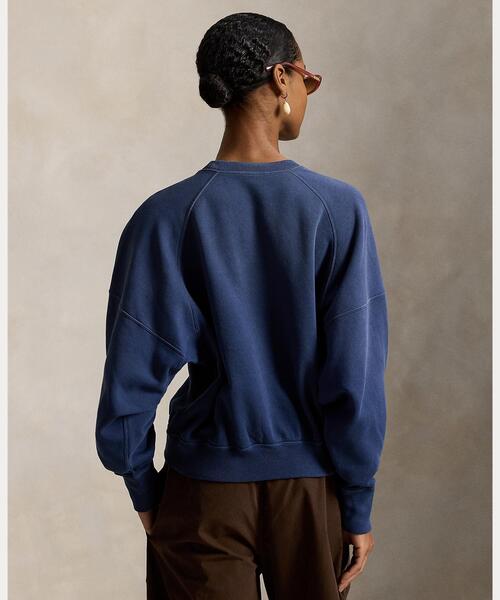 POLO RALPH LAUREN（ポロ ラルフ ローレン）の「ロゴ オンブレ フリース クルーネック（スウェット・レディース・ネイビー系1・XS/S/M/L）」の4枚目の写真