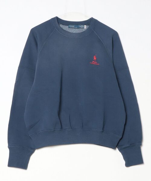 POLO RALPH LAUREN（ポロ ラルフ ローレン）の「ロゴ オンブレ フリース クルーネック（スウェット・レディース・ネイビー系1・XS/S/M/L）」の6枚目の写真