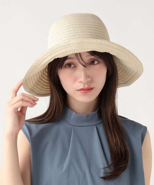 BEAMS HEART(ビームスハート)の「ブレード ハット(ハット・レディース・ベージュ/ナチュラル/ブラック・ONE SIZE)」の1枚目の写真