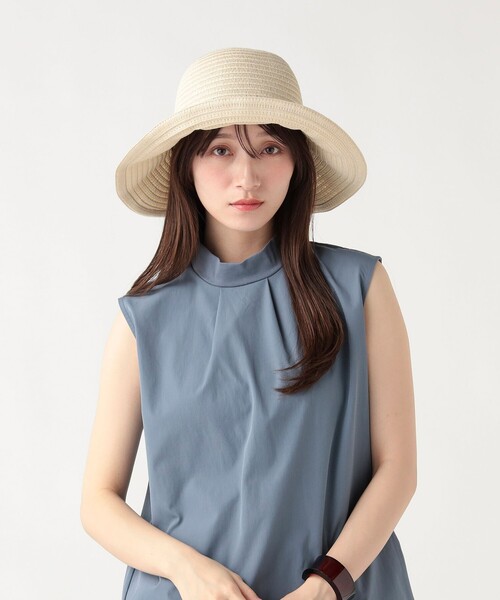 BEAMS HEART(ビームスハート)の「ブレード ハット(ハット・レディース・ベージュ/ナチュラル/ブラック・ONE SIZE)」の4枚目の写真