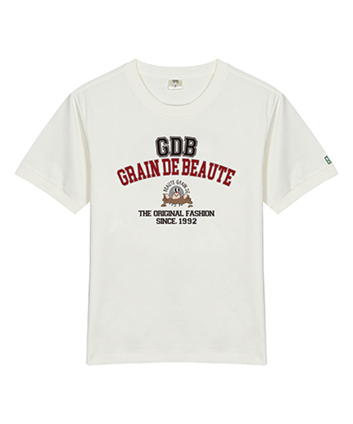GRAIN DE BEAUTE（グランデボーテ）の「NEO T-SHIRT 01 [BEIGE]（Tシャツ/カットソー・レディース・ベージュ・S/M/L/XL）」の2枚目の写真