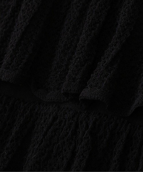 N.（N. Natural Beauty Basic）（エヌエヌナチュラルビューティーベーシック）の「【PS/低身長サイズ】ティアードニットスカート（スカート・レディース・オフホワイト/ブラック・MEDIUM/P/S）」の18枚目の写真