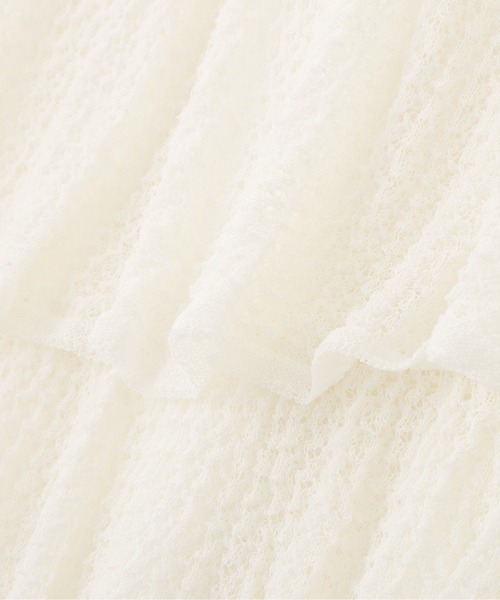 N.（N. Natural Beauty Basic）（エヌエヌナチュラルビューティーベーシック）の「【PS/低身長サイズ】ティアードニットスカート（スカート・レディース・オフホワイト/ブラック・MEDIUM/P/S）」の9枚目の写真