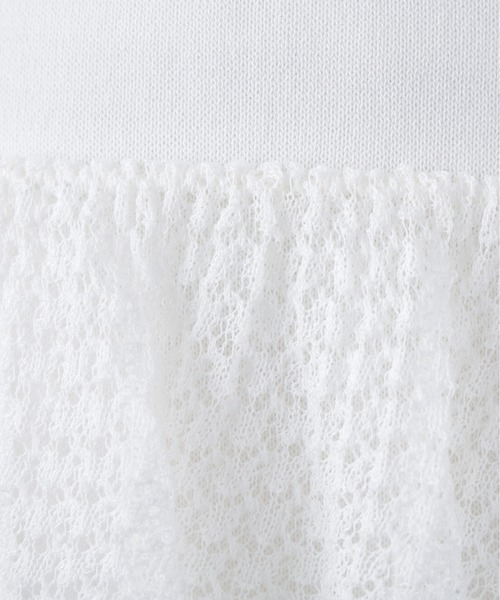 N.（N. Natural Beauty Basic）（エヌエヌナチュラルビューティーベーシック）の「【PS/低身長サイズ】ティアードニットスカート（スカート・レディース・オフホワイト/ブラック・MEDIUM/P/S）」の6枚目の写真