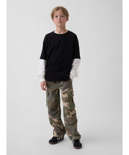 GAP（ギャップ）の「イージ カーゴパンツ (キッズ)（カーゴパンツ・キッズ・カモフラージュ/グレー/ベージュ・130cm/120cm/160cm/150cm/140cm/110cm）」の4枚目の写真