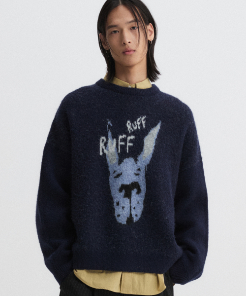 DNSR(ディーエヌエスアール)の「パピージャガードニットネイビー(ニット/セーター・メンズ・その他・M/L/XL)」の1枚目の写真