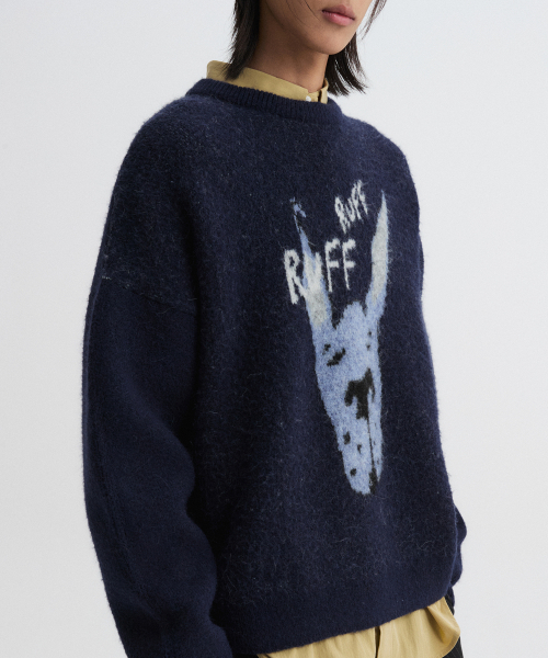 DNSR(ディーエヌエスアール)の「パピージャガードニットネイビー(ニット/セーター・メンズ・その他・M/L/XL)」の2枚目の写真