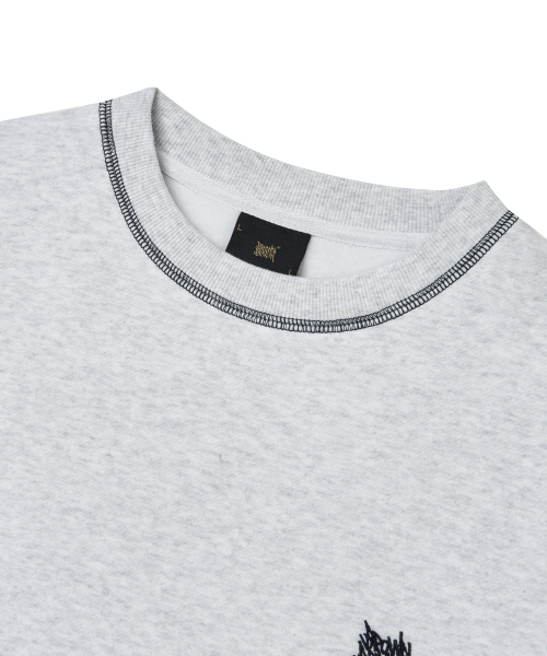 BROWNBREATH（ブラウンブレス）の「TAG APPLIQUE CREWNECK - ASH（スウェット・レディース・その他・S/M/L）」の3枚目の写真
