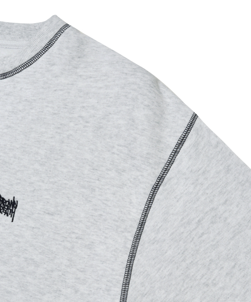 BROWNBREATH（ブラウンブレス）の「TAG APPLIQUE CREWNECK - ASH（スウェット・レディース・その他・S/M/L）」の5枚目の写真
