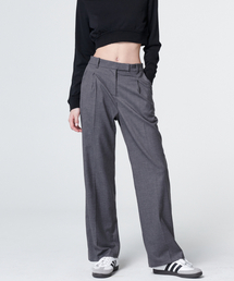 MALOUPE（マロップ）の「2114 ワンタックワイドパンツ（ダークグレー）（スラックス）」