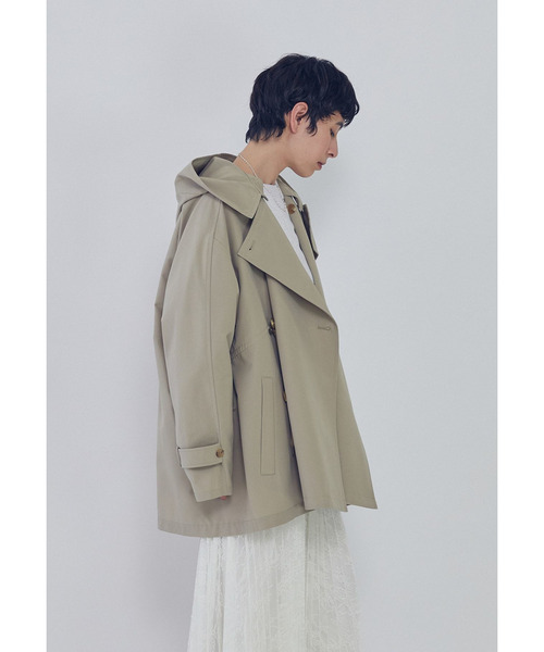 VACHEMENT(ヴァシュモン)の「<VACHEMENT×1er Arrondissement>別注リサイクルシェルタフタショートトレンチコート(その他アウター・レディース・ブルー系その他3/ベージュ・38/36)」の12枚目の写真