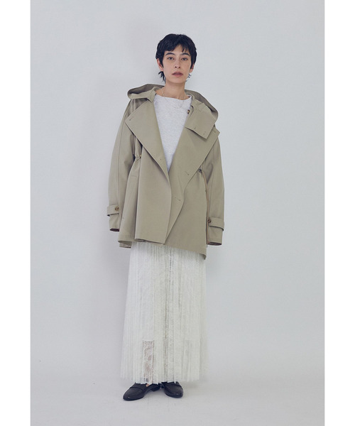 VACHEMENT(ヴァシュモン)の「<VACHEMENT×1er Arrondissement>別注リサイクルシェルタフタショートトレンチコート(その他アウター・レディース・ブルー系その他3/ベージュ・38/36)」の13枚目の写真