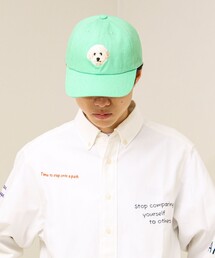 GLOSTER | 【カラー追加して再登場】WASHED DOG embroidery CAP(キャップ)