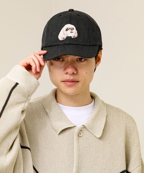 GLOSTER（グロスター）の「【カラー追加して再登場】WASHED DOG embroidery CAP（キャップ・メンズ・ベージュ系その他/ブルー系その他/ブラック系その他/グリーン系その他/ブラック系その他2/ブルー系その他2/グリーン系その他2/ベージュ系その他2・FREE）」の3枚目の写真