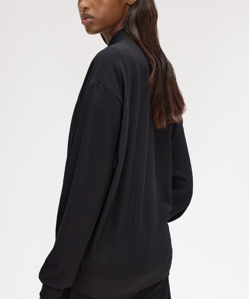 FRED PERRY(フレッドペリー)の「Rib Tricot Bomber Jacket/リブトリコットボンバージャケット(ブルゾン・レディース・ブラック・10)」の3枚目の写真