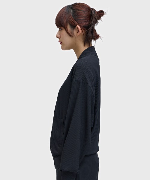 FRED PERRY(フレッドペリー)の「Rib Tricot Bomber Jacket/リブトリコットボンバージャケット(ブルゾン・レディース・ブラック・10)」の9枚目の写真