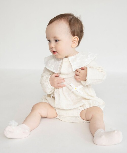 BRANSHES（ブランシェス）の「【お花シリーズ】襟付きカバーオール（その他ベビー用品・キッズ・イエロー/アイボリー・70/80）」の16枚目の写真