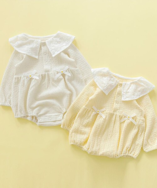 BRANSHES（ブランシェス）の「【お花シリーズ】襟付きカバーオール（その他ベビー用品・キッズ・イエロー/アイボリー・70/80）」の19枚目の写真
