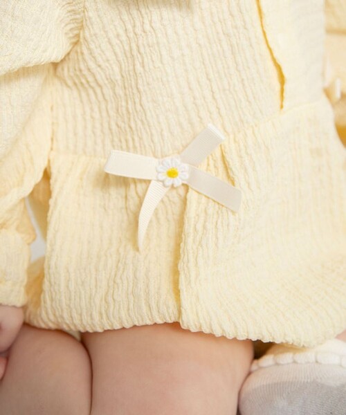 BRANSHES（ブランシェス）の「【お花シリーズ】襟付きカバーオール（その他ベビー用品・キッズ・イエロー/アイボリー・70/80）」の12枚目の写真