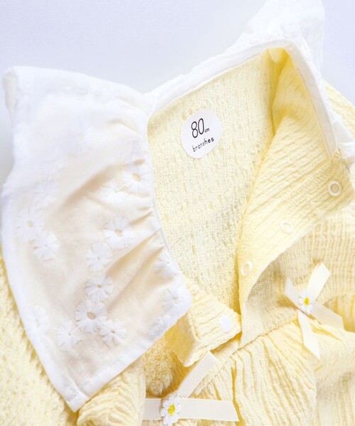 BRANSHES（ブランシェス）の「【お花シリーズ】襟付きカバーオール（その他ベビー用品・キッズ・イエロー/アイボリー・70/80）」の14枚目の写真