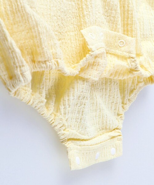 BRANSHES（ブランシェス）の「【お花シリーズ】襟付きカバーオール（その他ベビー用品・キッズ・イエロー/アイボリー・70/80）」の6枚目の写真