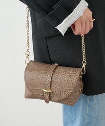 AULENTTI | 【AULENTTI】クロコ型押しレザーショルダーバッグ LB-85674-CO(ショルダーバッグ)