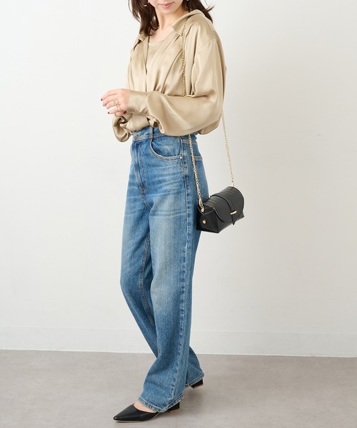 AULENTTI（オウレンティ）の「【AULENTTI】クロコ型押しレザーショルダーバッグ LB-85674-CO（ショルダーバッグ・レディース・グレイッシュベージュ/ブラック/キャメル/ベージュ・FREE）」の20枚目の写真