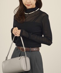 ハイネックシアー切替プルオーバー / ドッキングシアートップス