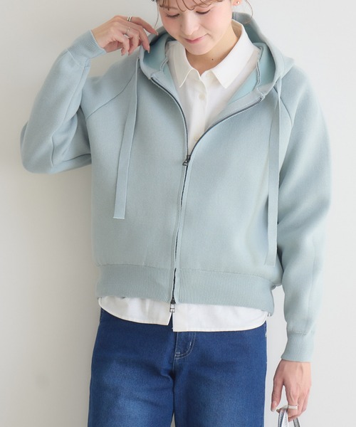 KATHARINE ROSS(キャサリンロス)の「【KATHARINE ROSS】ZIP接結ニットパーカ(ニット/セーター・レディース・ライトグレー/ライトブルー/イエロー・FREE)」の12枚目の写真