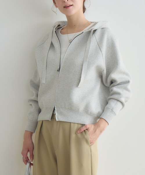 KATHARINE ROSS(キャサリンロス)の「【KATHARINE ROSS】ZIP接結ニットパーカ(ニット/セーター・レディース・ライトグレー/ライトブルー/イエロー・FREE)」の5枚目の写真