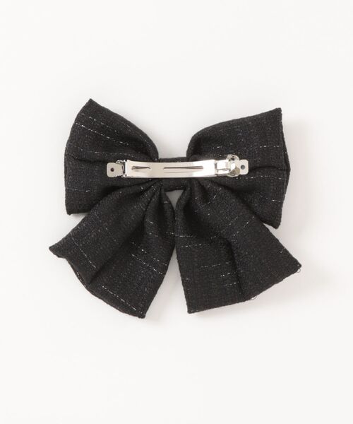 INGNI（イング）の「ツイードリボンバレッタ（その他ヘアアクセサリー・レディース・ブラック/アイボリー・ONE SIZE）」の3枚目の写真