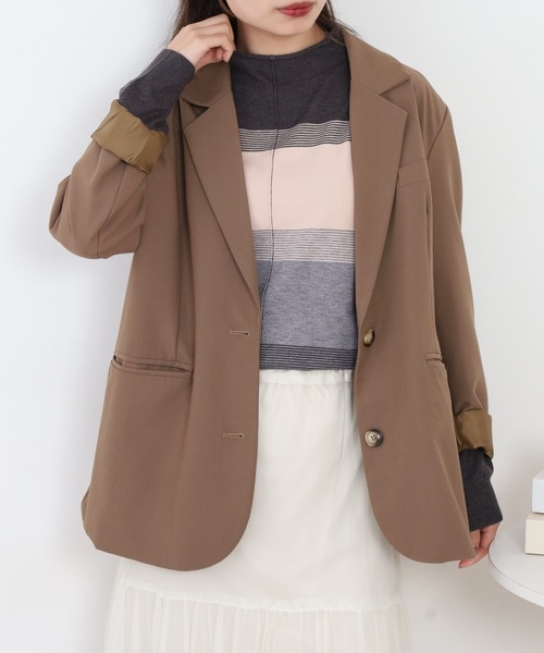 BRODIAEA(ブローディア)の「BRODIAEA ボトルネック マルチカラーボーダーニット(ニット/セーター・レディース・ベージュ/ピンク/チャコールグレー/モカ・40)」の8枚目の写真