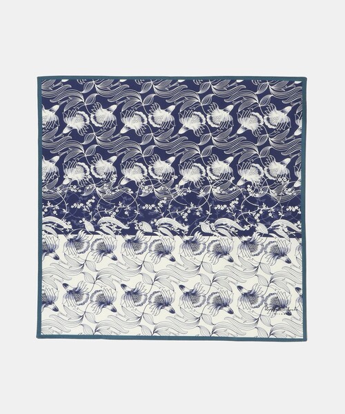 UNITED ARROWS（ユナイテッドアローズ）の「＜Dieffe Kinloch＞Bicolor como flower ハンカチ（バンダナ/スカーフ・メンズ・ネイビー/ダークブラウン・FREE）」の3枚目の写真