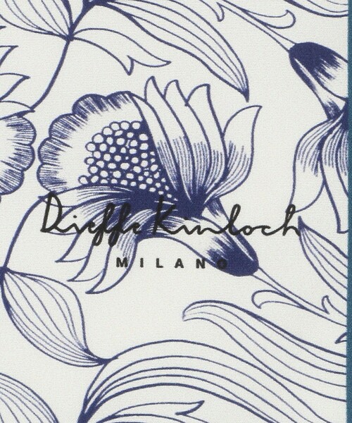 UNITED ARROWS（ユナイテッドアローズ）の「＜Dieffe Kinloch＞Bicolor como flower ハンカチ（バンダナ/スカーフ・メンズ・ネイビー/ダークブラウン・FREE）」の5枚目の写真