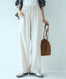 【再入荷/新色登場/ストレッチ/防しわ】【シリーズ累計販売数1万本突破】とろさらイージーワイドパンツ(Youtube紹介アイテム/WEB限定サイズあり)