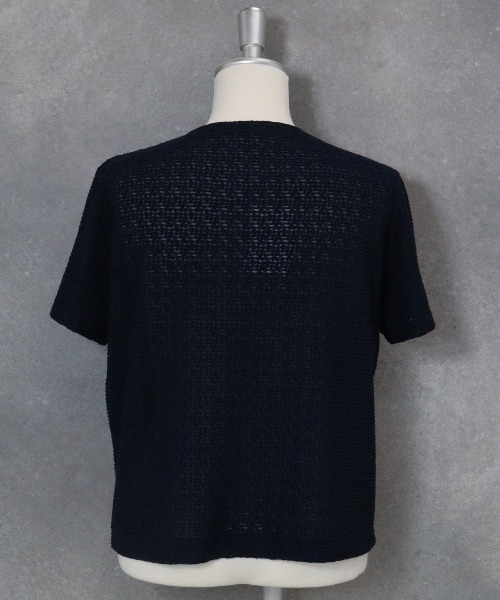 STUDIO PICONE(スタジオピッコーネ)の「レース地タック袖プルオーバー(Tシャツ/カットソー・レディース・ネイビー/ライトグリーン/ホワイト・M/L/LL)」の4枚目の写真