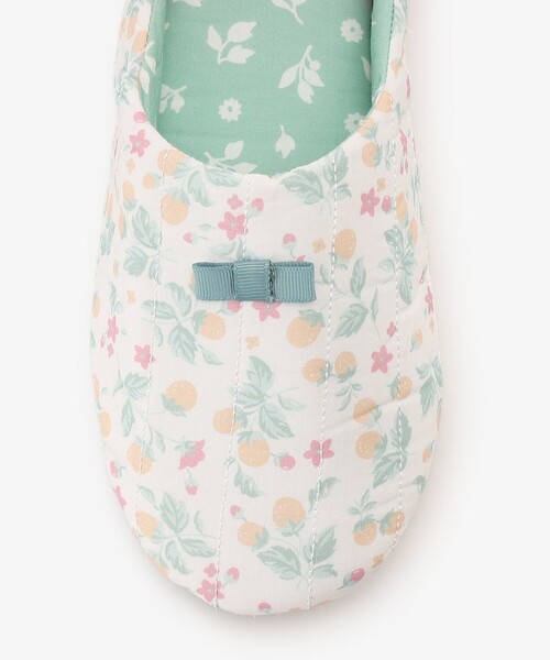 Afternoon Tea（アフタヌーンティー）の「フラワーウォッシャブルキルトバブーシュ型ルームシューズ（ルームシューズ/スリッパ・レディース・オレンジ/ピンク・ONE SIZE）」の5枚目の写真