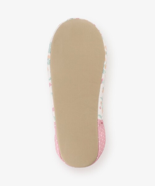 Afternoon Tea（アフタヌーンティー）の「フラワーウォッシャブルキルトバブーシュ型ルームシューズ（ルームシューズ/スリッパ・レディース・オレンジ/ピンク・ONE SIZE）」の7枚目の写真